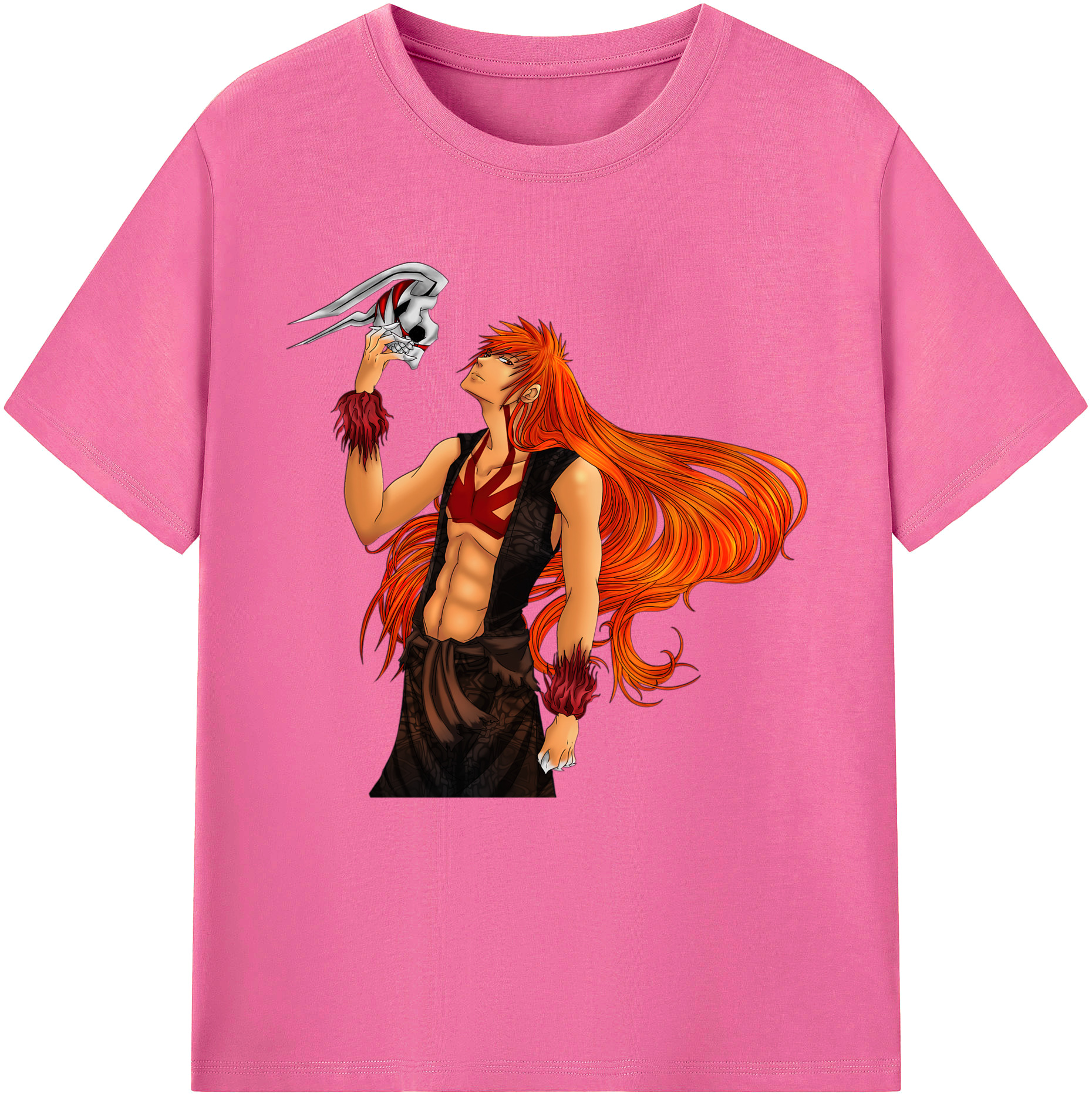 （画像用） ブリーチ 黒崎一護（くろさき いちご）BLEACH Kurosaki Ichigo レディースカジュアルプリントTシャツ（綿100％）